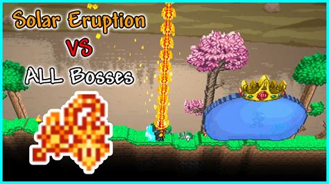 3d Terraria Solar Eruption Vs All Bosses Master Mode Youtube