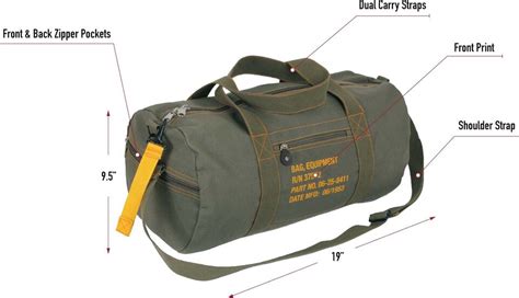 Cotton Canvas Travel Equipment Flight Carry Duffle Shoulder Bag Small