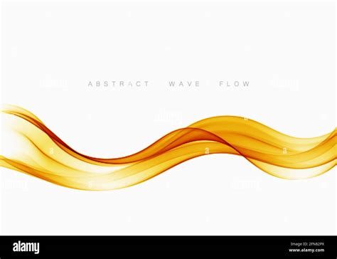 Vector Abstract Orange Transparent Wave Background Template Brochure