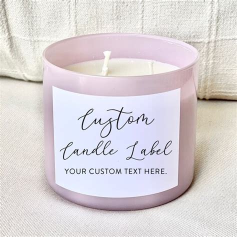 Custom Candle Labels Three Wick Candle Labels Bridesmaid Etsy