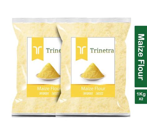 Trinetra Best Quality Makka Atta 1Kg Each Pack Of 2 Maize Flour 2000