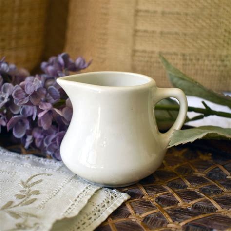 Small White Creamer Restaurant Ware Porcelain Creamer Pitcher Etsy