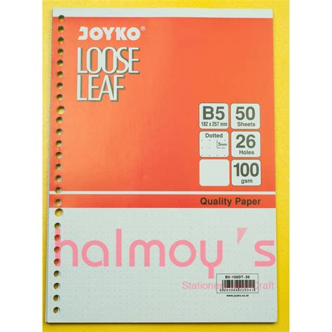 Jual Loose Leaf Kertas Isi Binder File Joyko Dotted Bintik B