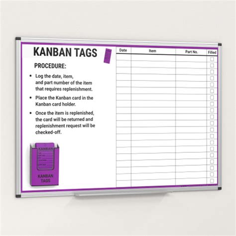 Etiquetas Kanban Moradas Estación De Etiquetas 36x24