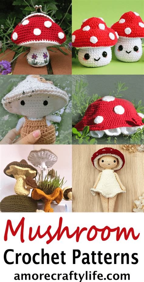 41 Fun Crochet Mushroom Patterns to Make: Amigurumi Projects - A More Crafty Life