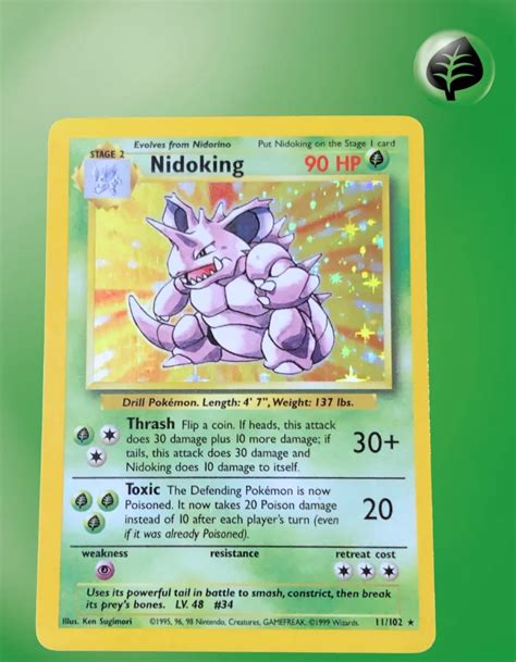 Nidoking Base Set LP 11 102 TCG Coleccionistas