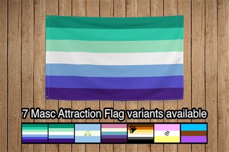 Banderas Del Orgullo Masc Attraction Gay MLM Bear Twink Achillean Veldian Turian Andro