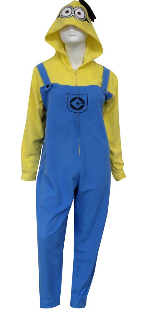 Despicable Me Minion Hooded One Piece Pajama Pajamas Women Footie