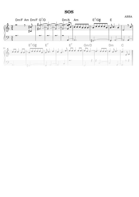 Sos Partitura Fácil Para Piano Em Pdf La Touche Musicale