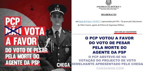 Ao Contrário Do Que O Chega Anuncia Pcp Votou A Favor Do Voto De Pesar