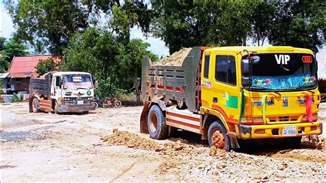 Hyundai Dump Trucks Bulldozer Loading Truck Dump Truck Working