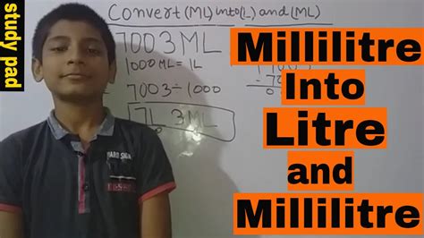 Convert Millilitre Into Litre And Millilitre Ml To L And Ml