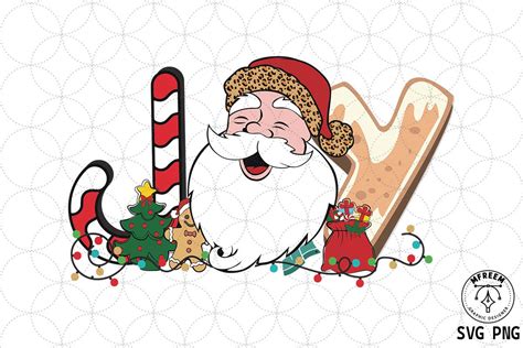 Joy Santa Christmas SVG Sublimation Graphic By Mfreem Creative Fabrica