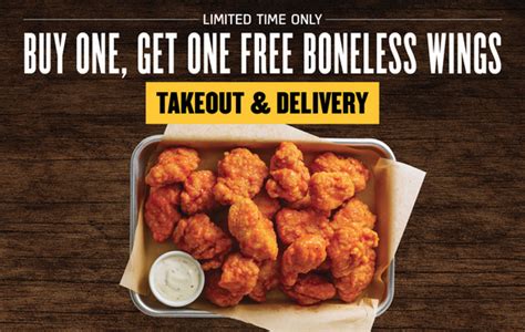 Bogo Boneless Wings From Buffalo Wild Wings On Thursdays {delivery Or Take Out Only} Living