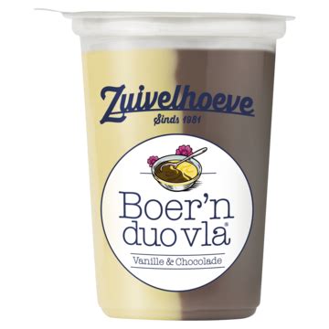 Zuivelhoeve Boer N Duo Vla Vanille Choco 450g Bestellen Zuivel