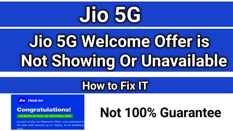 Jio Welcome Offer Not Showing Jio Welcome Offer Kaise Activate Kare