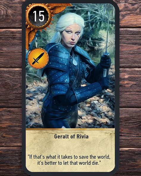 Geralt Gwent Card Printable Cards