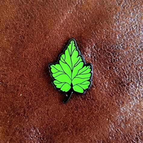 Leaf Enamel Pin Etsy