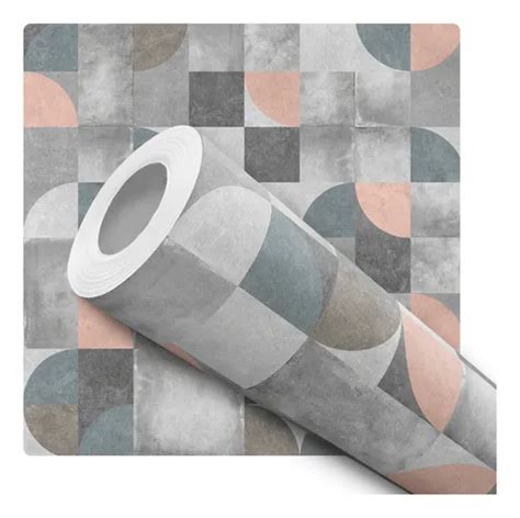 Papel De Parede Adesivo Ladrilho Nude Grafite Azulejo M Mercadolivre