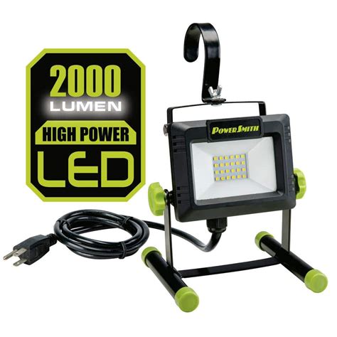 Powersmith Lumens Portable Led Work Light With Metal Hook And