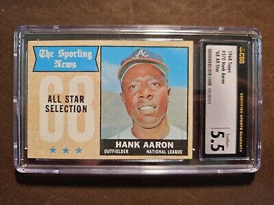 1968 Topps Sporting News All Stars 370 Hank Aaron HOF CSG 5 5 EBay