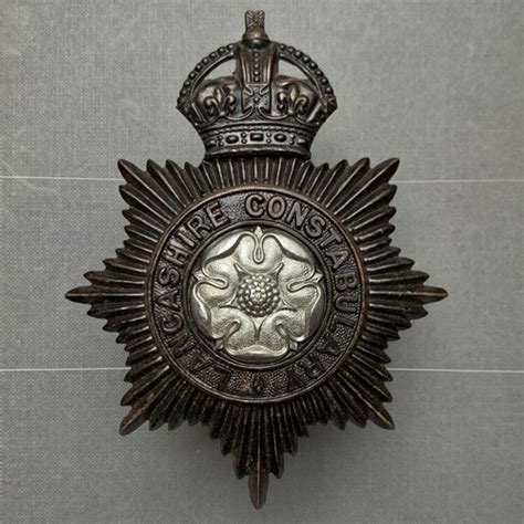 Police Lancashire Constabulary Night Helmet Plate Badge - Militarybadges.nl