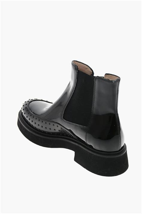 Tod S Patent Leather Chelsea Boots Women Glamood Outlet