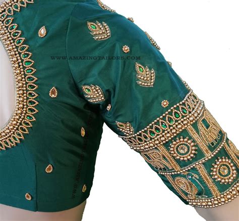 Aari Work Blouse Bridal Blouse Embroidery Work Maggam Work Blouse