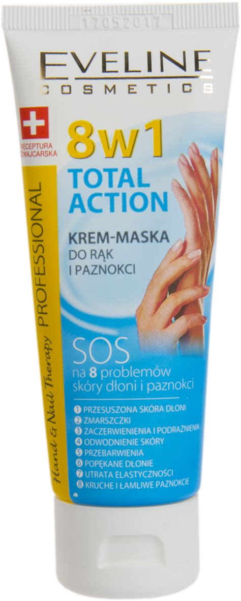 EVELINE COSMETICS krem maska do rąk i paznokci 8w1 Total Action 75