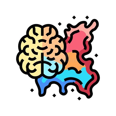 Illustration De L Ic Ne De Couleur Du Cerveau Cr Atif Illustration De