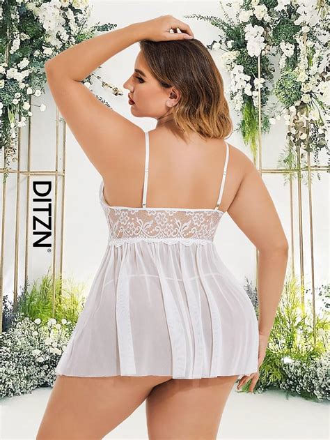 Plus Size Sexy Doll Shirt Women S One Piece See Through Erotic Lingerie Sheath Button Dress Open
