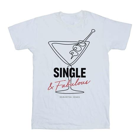Sex And The City Single And Fabulous Blanc Vêtements T shirts manches longues Femme