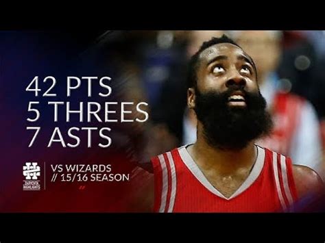 James Harden Pts Rebs Asts Vs Wizards Season Youtube