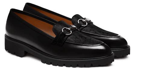 Horsebit Loafer - black flora leather