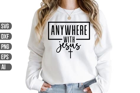 Anywhere With Jesus Svg Graphic By Graphics River Creative Fabrica