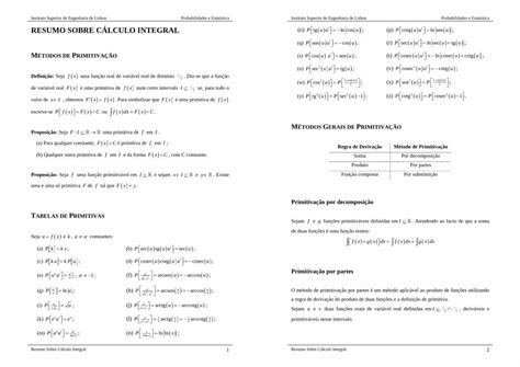 Pdf Resumo Sobre Calculo Integral Dokumen Tips