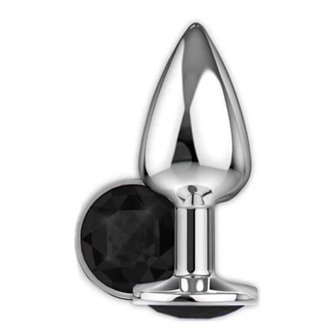 Plug Anal Jóia Cromado C Pedra Colorida Tamanho P PontoSex Prazer e Preço Justo Atacado