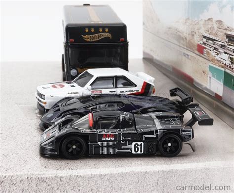 Mattel Hot Wheels Gmh N Scale Audi Set X Euro Hauler Car Transporter Quattro