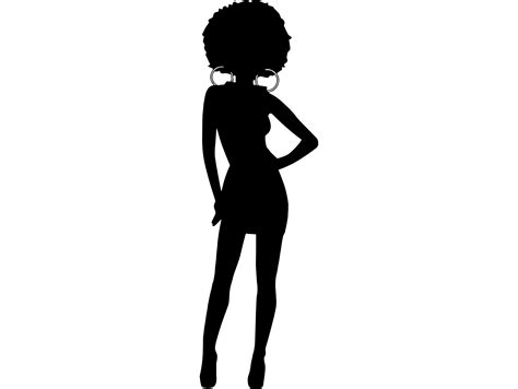 Afro Womansilhouette Fashion Glamour Classy Lady Female Afro Etsy