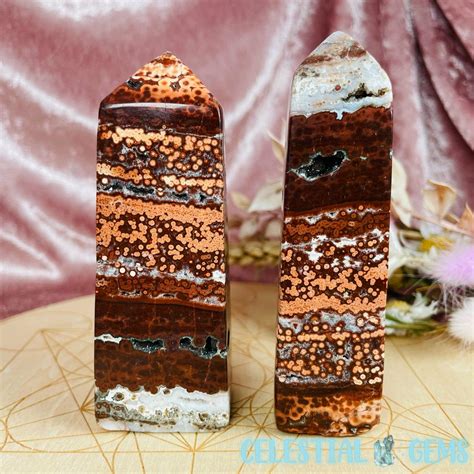 Indonesian Orbicular Ocean Jasper Medium Tower – Celestial Gems NZ