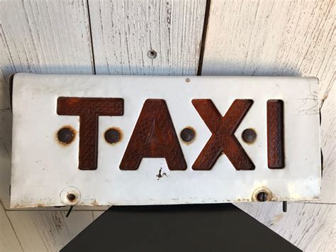 Vintage Taxi Sign, 1970s for sale at Pamono