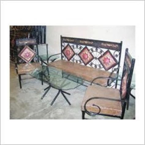 Custom Standard Design Powder Coated Wrought Iron Sofa Set For