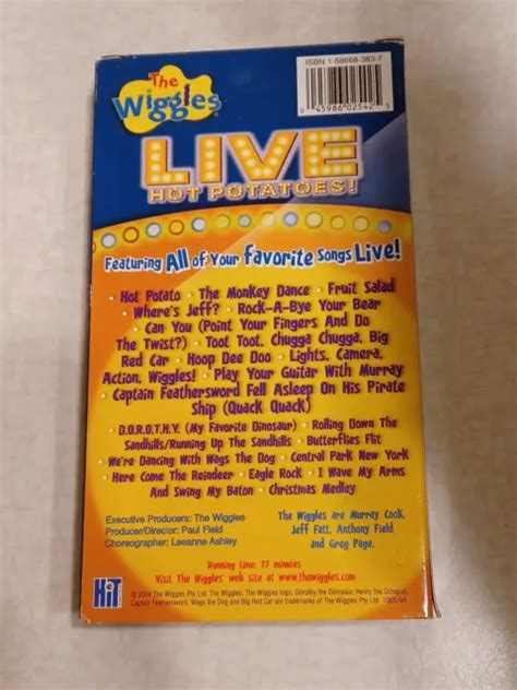 THE WIGGLES VHS Tape Live Hot Potatoes 19 52 PicClick UK