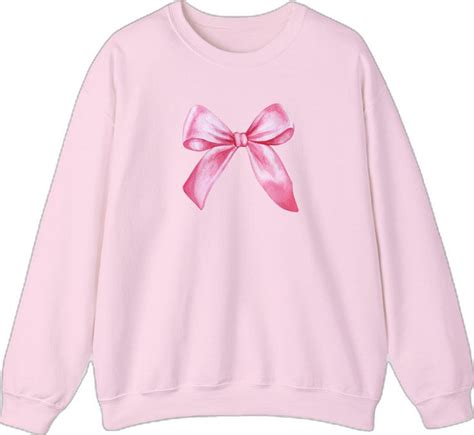 Coquette Pink Bow Baby Sweatshirt Soft Girlcore 90s Retro Clothing