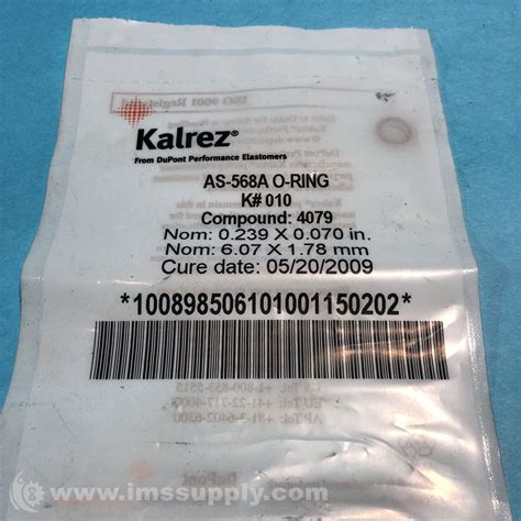 Dupont K Kalrez As A Perfluoroelastomer O Ring Ims Supply