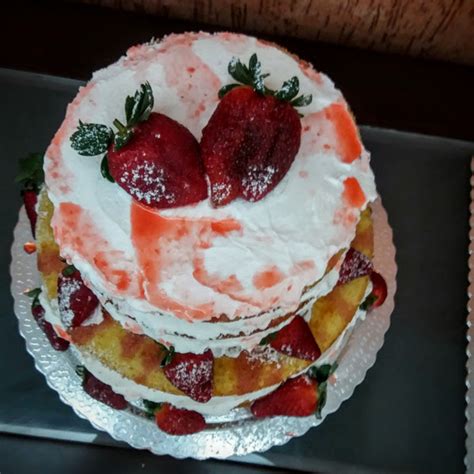 Bolo Naked Cake De Morangos Elo Produtos Especiais