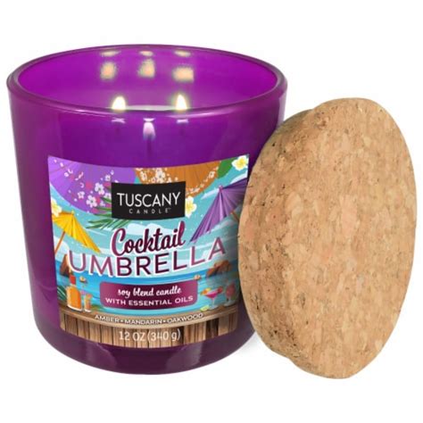 Tuscany Limited Edition Scented Jar Candle Cocktail Umbrella Ct