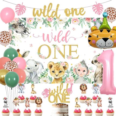 Amazon Jungle Theme St Birthday Decorations Girl Wild One