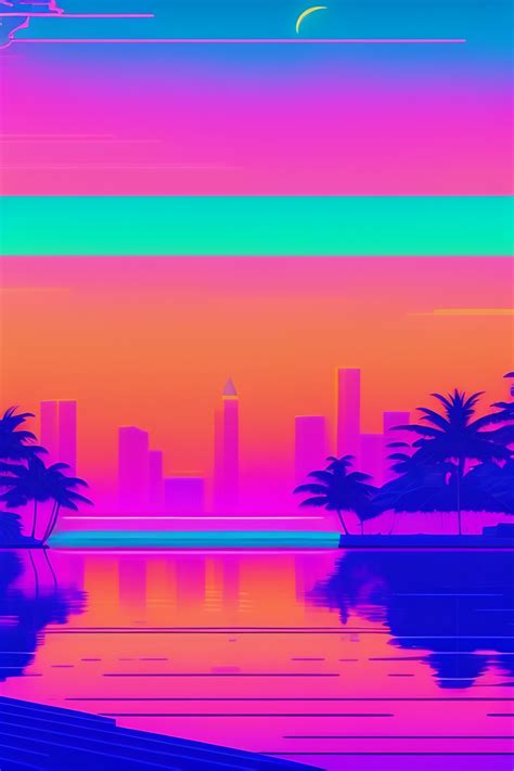 Lexica Gorgeous Women 80s Vice City Synthwave Miami Landscape