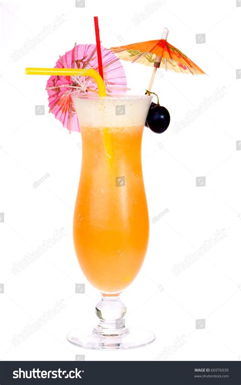 Sex On Beach Cocktail Isolated On Stock Photo 66976939 Shutterstock